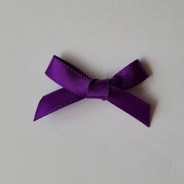 3cm Satin Bows, Purple