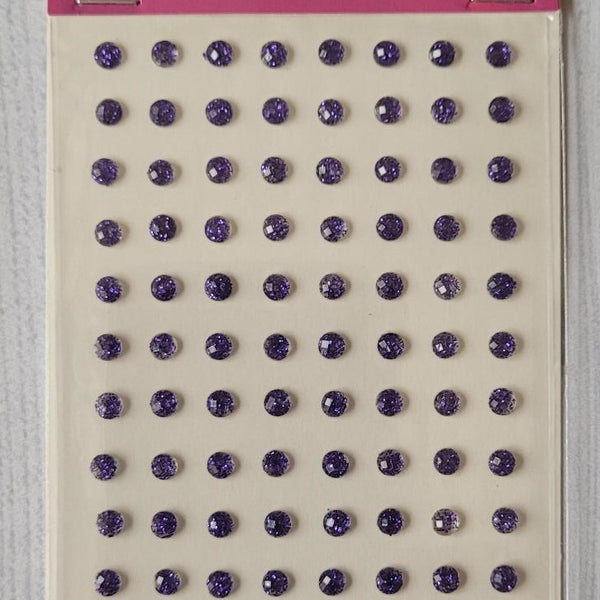4mm self adhesive Glitter stickers - Purple