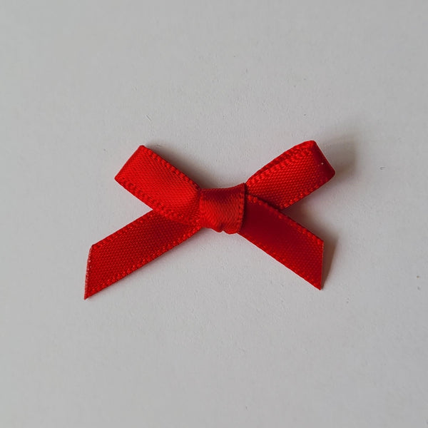 3cm Satin Bows, Red