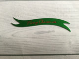 Banners - Merry Christmas Green card printed Red