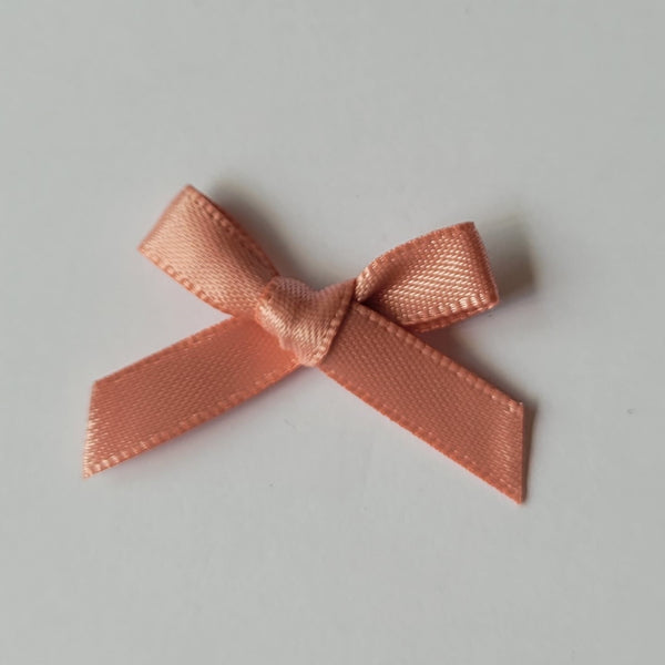 3cm Satin Bows, Rose Gold