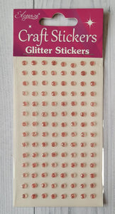 4mm self adhesive Glitter stickers - Rose Gold