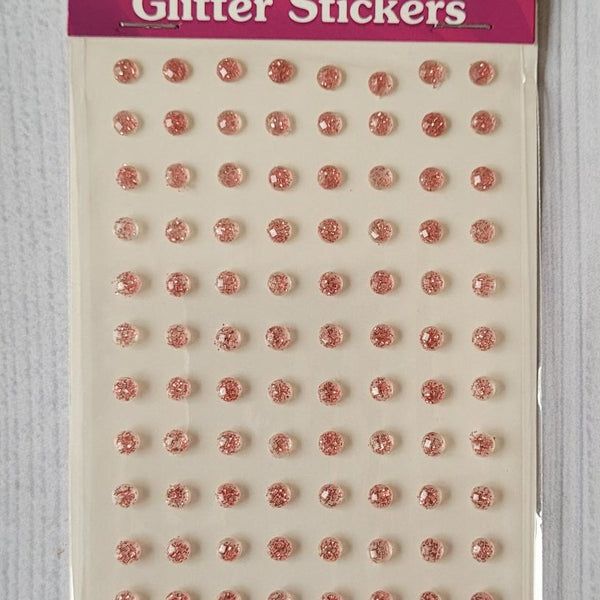 4mm self adhesive Glitter stickers - Rose Gold