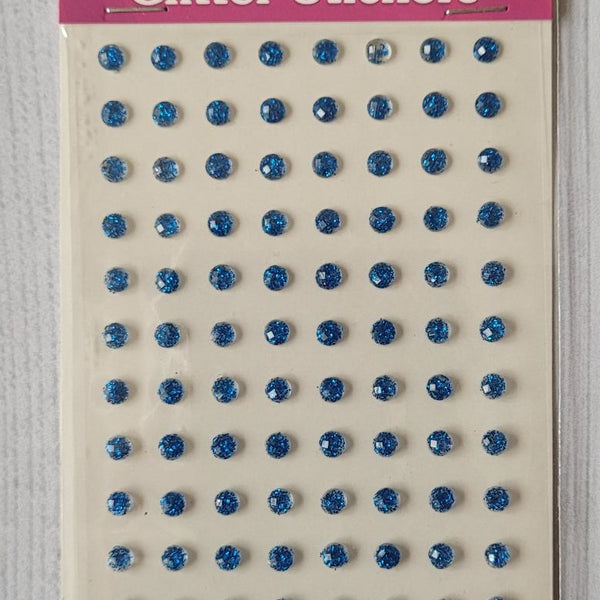 4mm self adhesive Glitter stickers - Royal Blue