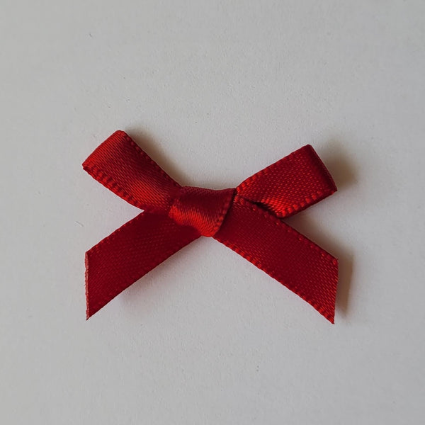 3cm Satin Bows, Ruby