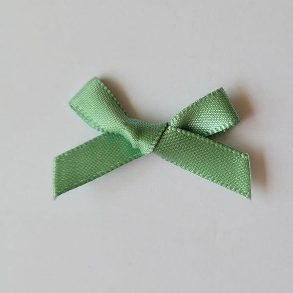 3cm Satin Bows, Sage Green