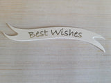 Banners - Best Wishes. Silver on White card. Pack of 10