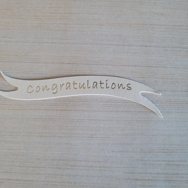 Banners - Silver print on White card. Pack of 30