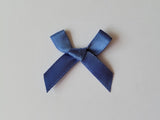 3cm Satin Bows, Smoke Blue