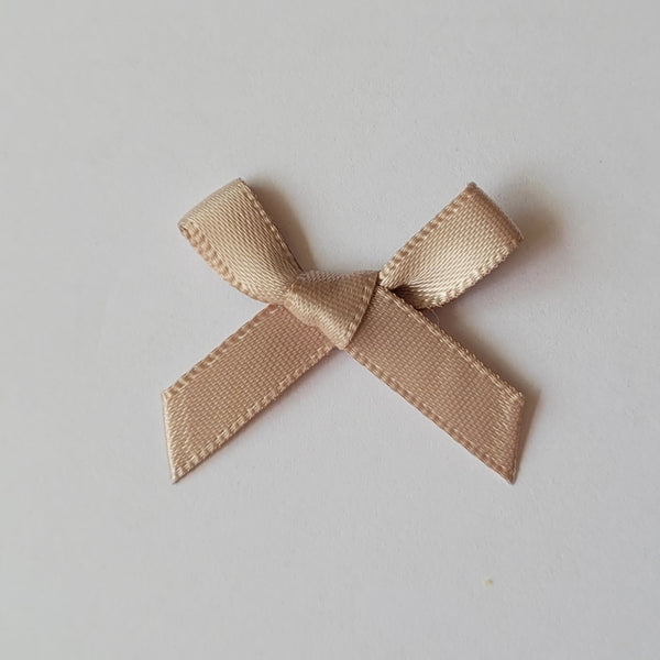 3cm Satin Bows, Taupe