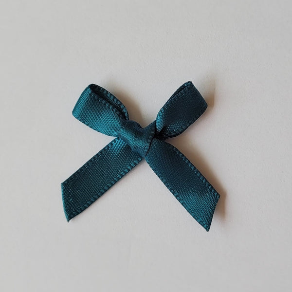3cm Satin Bows, Teal