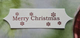 Toppers - Merry Christmas. Red print on White card. Pack of 30