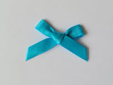 3cm Satin Bows, Turquoise