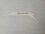 Banners - Sympathy. Gold on White card. Pack of 10