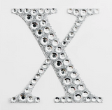 5cm Self Adhesive Diamante  Letter X