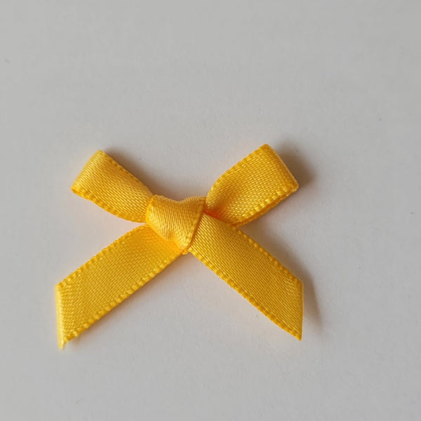 3cm Satin Bows, Yellow Gold