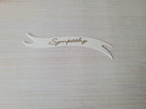 Banners - Sympathy. Silver on White card. Pack of 30