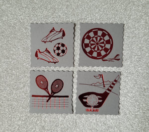 Sports deckle squares