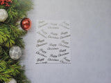 Printed text panels - Happy Christmas