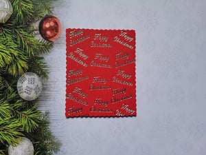 Printed text panels - Happy Christmas