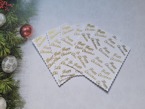 Printed text panels - Happy Christmas