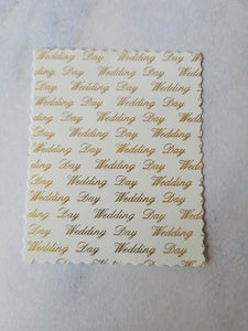 Printed Text panels - Wedding Day