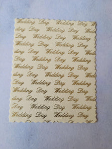 Printed Text panels - Wedding Day