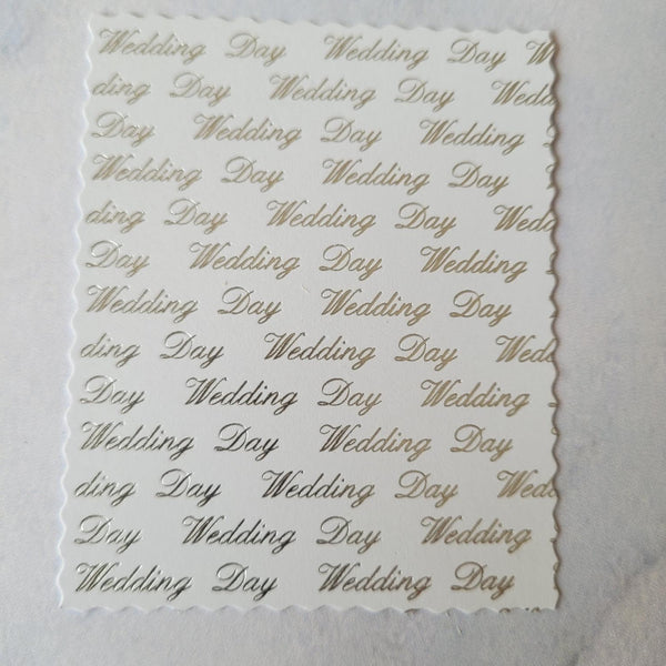 Printed Text panels - Wedding Day
