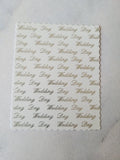 Printed Text panels - Wedding Day