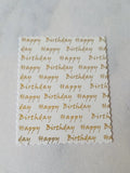 Printed text panels - Happy Birthday