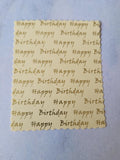 Printed text panels - Happy Birthday