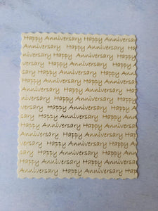 Printed text panels - Happy Anniversary