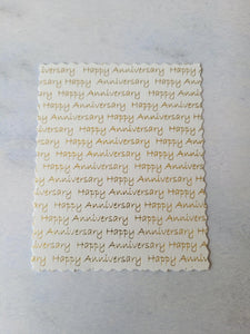 Printed text panels - Happy Anniversary