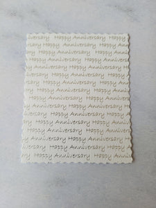 Printed text panels - Happy Anniversary