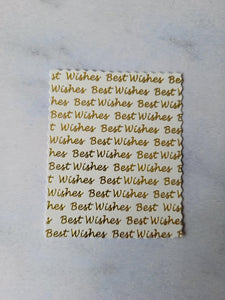 Printed text panels - Best Wishes