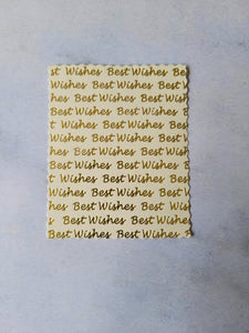 Printed text panels - Best Wishes