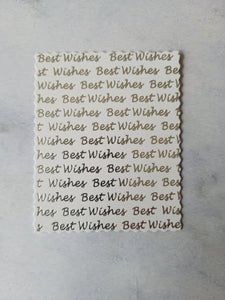 Printed text panels - Best Wishes