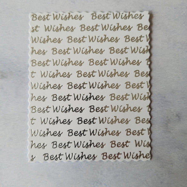 Printed text panels - Best Wishes