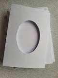 Card blanks and envelopes, A6 oval aperture, pack of 5