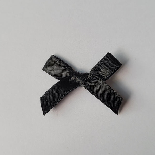 3cm Satin Bows, black