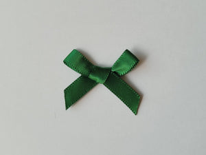 3cm Satin Bows, shades of Green