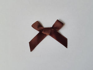 3cm Satin Bows, shades of Brown