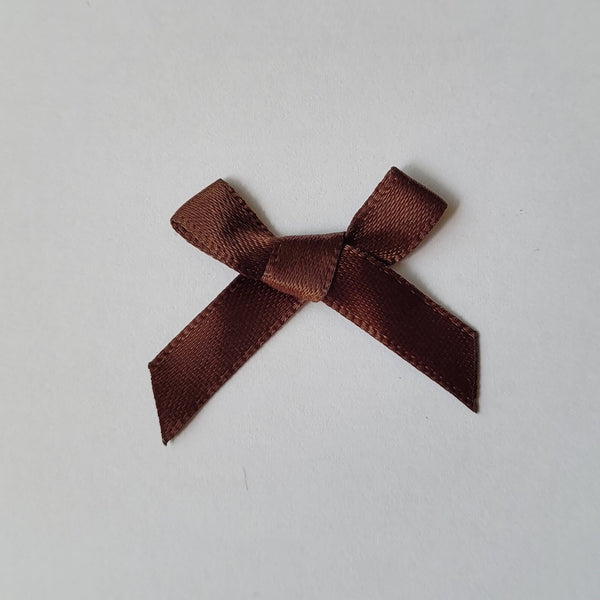 3cm Satin Bows, shades of Brown