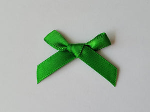 3cm Satin Bows, shades of Green