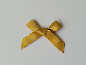 3cm Satin Bows, Silver/Gold