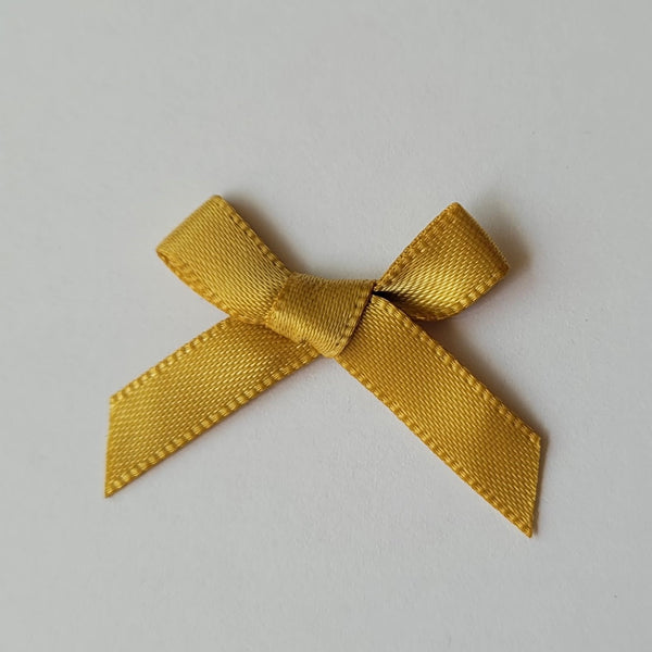 3cm Satin Bows, Silver/Gold