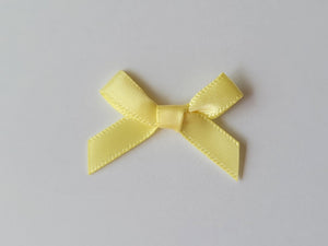 3cm Satin Bows, shades of Yellow