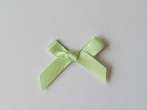 3cm Satin Bows, shades of Green