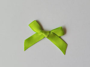 3cm Satin Bows, shades of Green