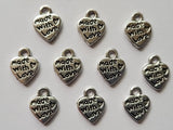 Made with Love Tibetan metal heart charms